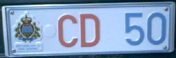 CD plate of San Marino